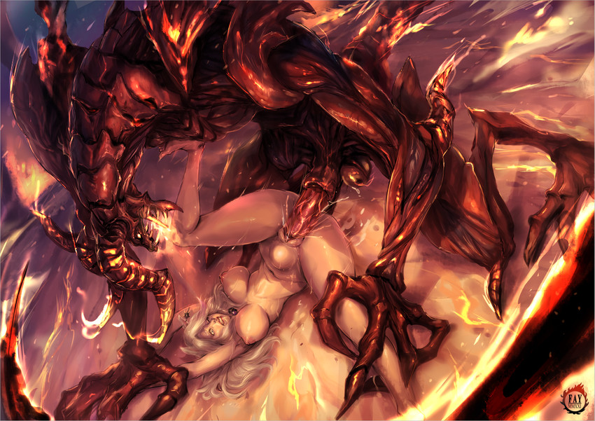 ifrit and ifrit (final fantasy xiv and etc) created by faymantra