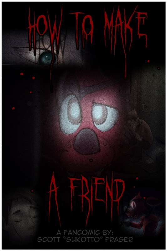 anthro blood bloodshot_eyes bodily_fluids border exposed_endoskeleton eye_patch eyewear grimdark hook hook_hand machine male sharp_teeth teeth text white_border scottderg five_nights_at_freddy's scottgames foxy_(fnaf) animatronic canid canine fox human mammal robot 2014 2:3 comic english_text hi_res