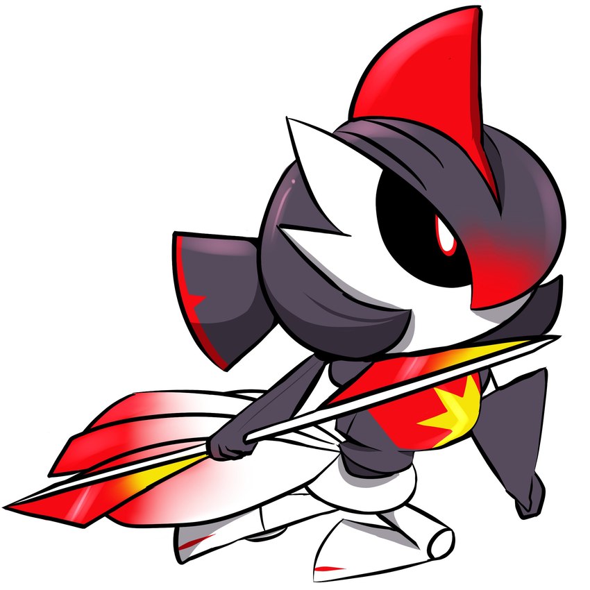 action_pose ambiguous_gender black_hair black_sclera chibi hair holding_object holding_staff machine melee_weapon not_furry pose red_eyes solo staff sticker_pack weapon renv nintendo pokemon future_pokemon generation_9_pokemon humanoid iron_valiant paradox_pokemon pokemon_(species) robot 1:1 2024 absurd_res hi_res