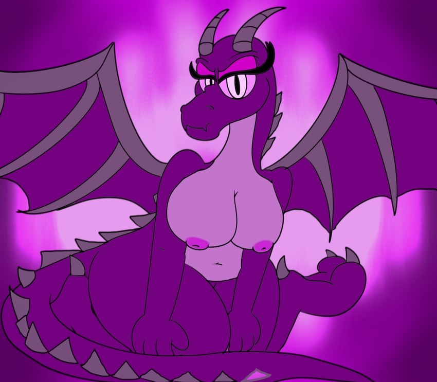 anthro belly big_breasts big_butt breasts butt claws countershading eyelashes feet female horn long_eyelashes membrane_(anatomy) membranous_wings navel nipples non-mammal_breasts non-mammal_navel non-mammal_nipples pink_body pink_countershading purple_body slightly_chubby solo spiked_tail spikes spikes_(anatomy) spread_wings tail talons thick_thighs toe_claws toes wings crazy_8_animations microsoft minecraft mojang mythology xbox_game_studios jean_(minecraft) dragon ender_dragon mythological_creature mythological_scalie scalie