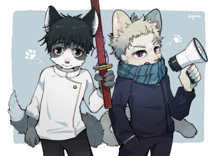 toge inumaki and yuta okkotsu (jujutsu kaisen) created by yrac