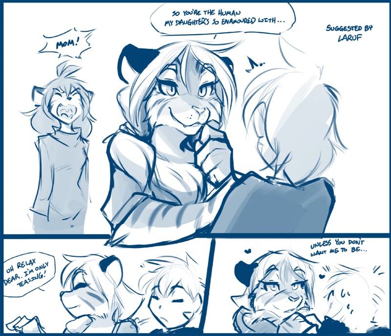 flora's mom, flora, and trace legacy (twokinds) created by tom fischbach