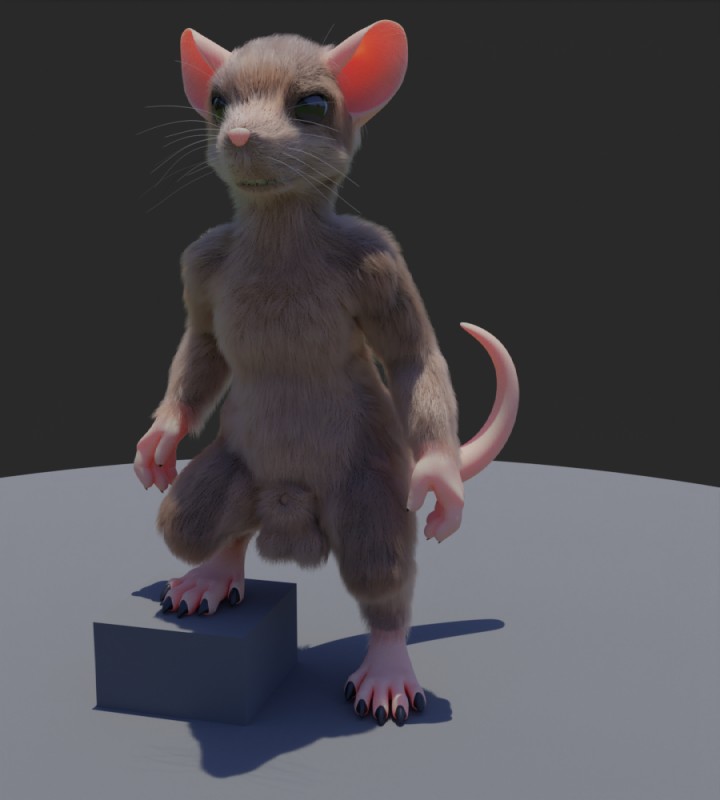 balls genitals male nude solo anamosus mammal murid murine rat rodent 3d_(artwork) digital_media_(artwork)