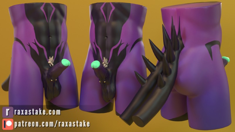 balls biped black_penis black_tail disembodied_penis genitals glans green_glans humanoid_genitalia humanoid_penis male penis pubes purple_body purple_skin simple_background solo tail text yellow_background helixel raxastake animal_humanoid demon humanoid 16:9 3d_(artwork) digital_media_(artwork) url widescreen