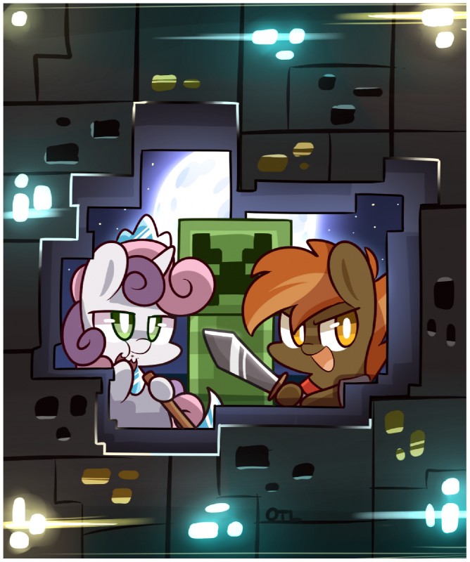 button mash and sweetie belle (friendship is magic and etc) created by mackinn7