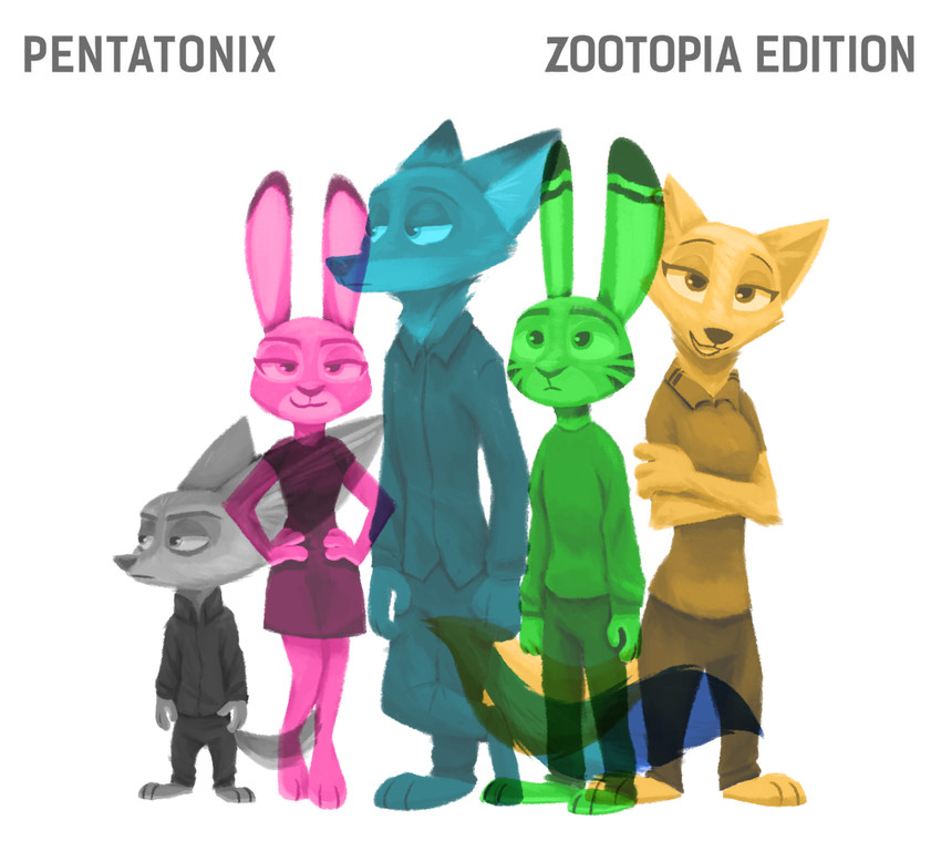 finnick, jack savage, judy hopps, nick wilde, and skye (zootopia and etc) created by theblueberrycarrots