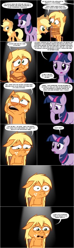 applejack and twilight sparkle (friendship is magic and etc) created by hotdiggedydemon