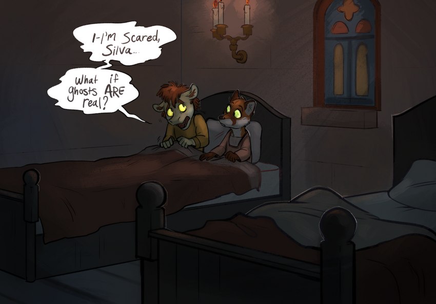 anthro bed candle candlelight daww duo female furniture light male male/female medieval night scared text window worried young hisseefit mythology tales_from_valmeridia prince_borgon silva_vernalis canid canine dragon fox mammal mythological_creature mythological_scalie scalie comic english_text hi_res story story_in_description