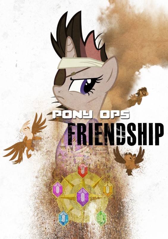 bandage beak canterlot castle elements_of_harmony eye_patch eyewear feathered_wings feathers female glare goggles group hair horn male multicolored_hair purple_eyes purple_hair sand sandstorm scar text title two_tone_hair wings skeptic-mousey friendship_is_magic hasbro my_little_pony mythology spec_ops spec_ops:_the_line gilda_(mlp) owlowiscious_(mlp) soarin_(mlp) twilight_sparkle_(mlp) wonderbolts_(mlp) avian bird equid equine gryphon mammal mythological_avian mythological_creature mythological_equine owl pegasus unicorn absurd_res hi_res