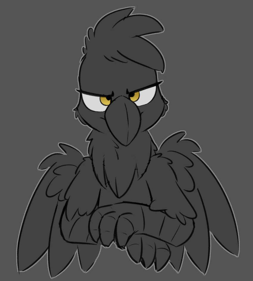 ambiguous_gender beak feathered_wings feathers feral fingers grey_background half-closed_eyes looking_at_viewer narrowed_eyes simple_background solo wings yellow_eyes moemneop hasbro my_little_pony mythology skraww_(moemneop) avian gryphon mythological_avian mythological_creature 2018 digital_media_(artwork) greyscale hi_res monochrome