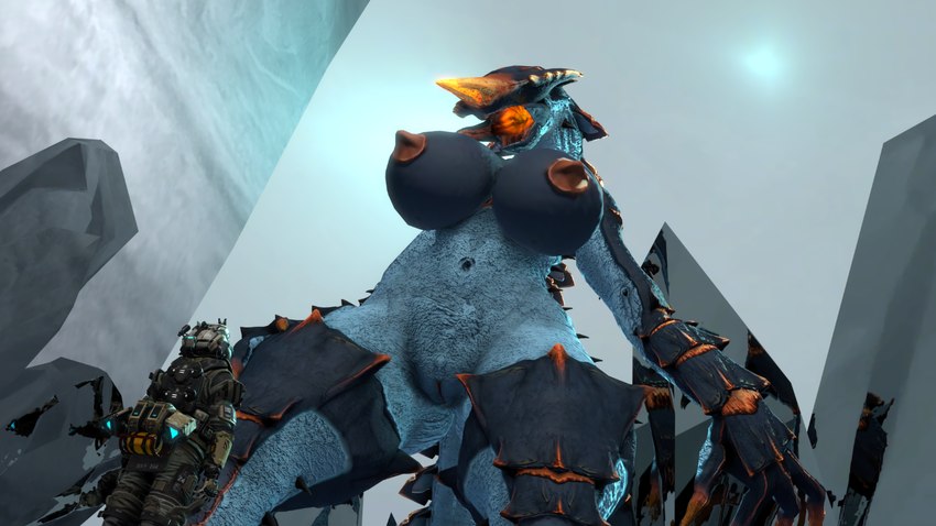 anthro armor big_breasts bioluminescence blue_body breasts duo eyeless female glowing ice light male nipples pilot scales shards size_difference thick_thighs altelier_t electronic_arts jewish_mythology mythology respawn_entertainment subnautica subnautica_below_zero titanfall unknown_worlds_entertainment pilot_(titanfall) alien aquatic_dragon dragon humanoid ice_worm_(subnautica) leviathan marine mythological_creature mythological_marine mythological_scalie scalie 16:9 3d_(artwork) absurd_res digital_media_(artwork) hi_res source_filmmaker_(artwork) widescreen