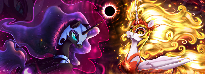 daybreaker and nightmare moon (friendship is magic and etc) created by darksly-z