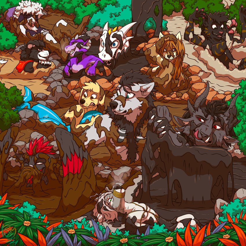 ahegao arms_tied bound clay clothing female group jungle_background looking_pleasured male mud nervous pillow plant pool_toy quicksand rock rubbing_head safety_vest shrub smile sneaking splash struggling tar topwear vest fayren kitafune_matsuki guild_wars might_and_magic mythology ubisoft arisu_(arisuvixen) arterian_(character) scani avian bird_dog bovid canid canine canis caprine charr deer domestic_dog dragon felid fox golden_retriever gryphon hunting_dog kobold mammal mythological_avian mythological_canine mythological_creature mythological_scalie rakshasa_(might_and_magic) retriever scalie sheep werecanid werecanine werecreature werewolf wolf 1:1 absurd_res hi_res