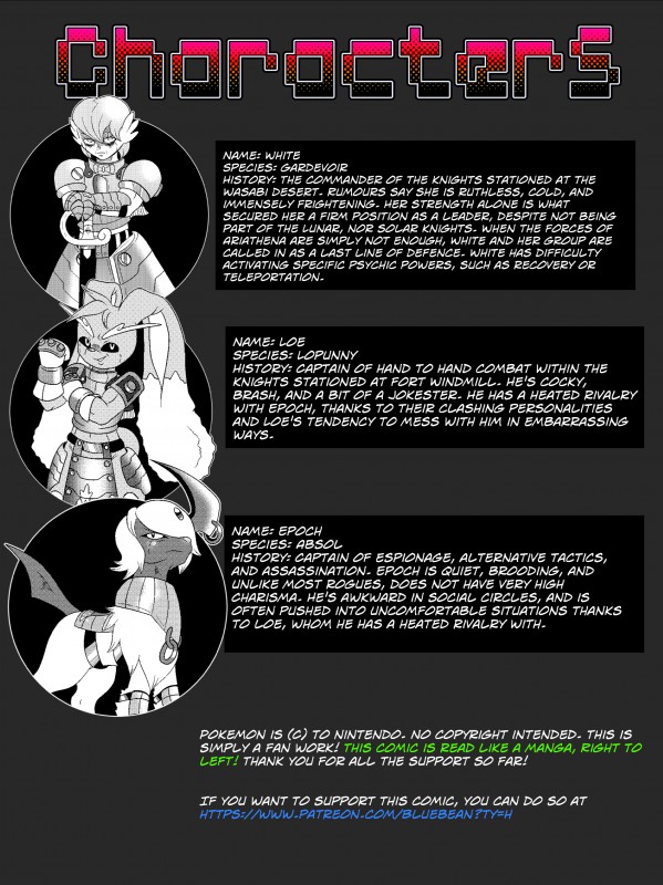 garden_of_eden group text trio bluebean nintendo pokemon absol gardevoir generation_3_pokemon generation_4_pokemon lopunny pokemon_(species) absurd_res english_text hi_res monochrome