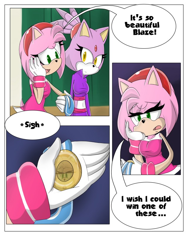 amy rose and blaze the cat (sonic the hedgehog (series) and etc) created by sandunky