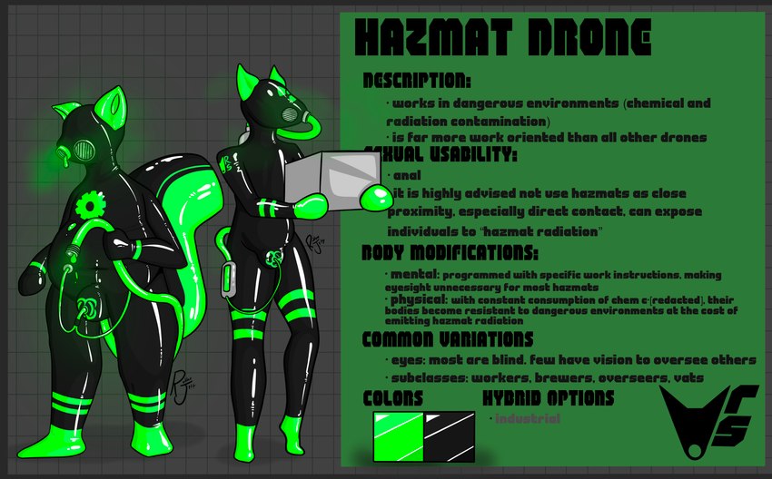 bdsm blind breath clothing danger disability doll drone feed feeding filter forced gas glistening glistening_clothing glistening_skinsuit hazmat latex markings musk null permanent radiation skinsuit slave smoke text tight_clothing tube rubberjett rubbersolutions canid canine canis domestic_dog fox mammal mephitid skunk absurd_res english_text hi_res model_sheet