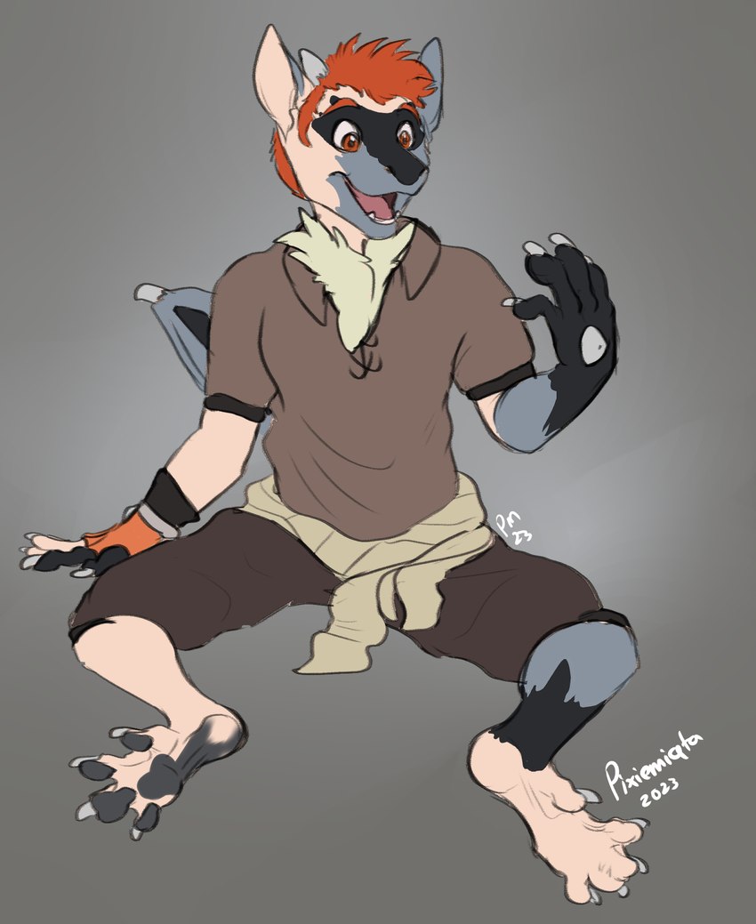 anthro black_body black_pawpads black_scales blue_body blue_fur bottomwear clothed clothing feet foot_transformation full_pad fur gloves hair handwear horn human_to_anthro male mid_transformation neck_tuft orange_eyes pawpad_growth pawpads red_hair sash scales scaly_pawpads shirt shorts species_transformation tan_body tan_fur topwear transformation tuft white_body white_skin wings pixiemiata lost_in_chaos_scar nintendo pokemon ra'zim squirrel_(lost_in_chaos) squirrel_(razim) drackal generation_4_pokemon human hybrid kobold mammal pokemon_(species) riolu scalie 2023 absurd_res hi_res