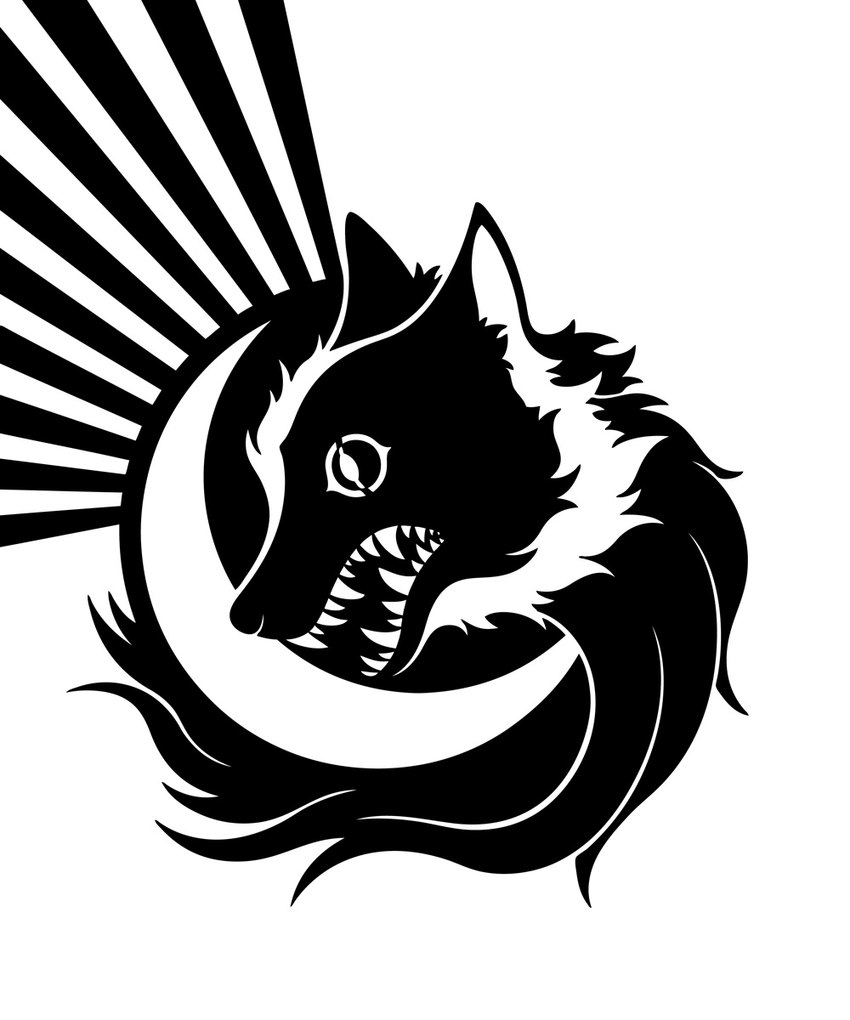 ambiguous_gender bared_teeth crescent_moon feral fur mane moon open_mouth pupils sharp_teeth side_view silhouette simple_background slit_pupils snout solo teeth white_background sunnyclockwork european_mythology mythology norse_mythology scp_foundation scp-3609 canid canine canis mammal wolf 2017 5:6 black_and_white digital_drawing_(artwork) digital_media_(artwork) headshot_portrait hi_res monochrome portrait