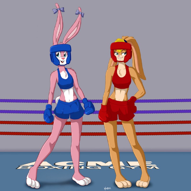 babs bunny and lola bunny (tiny toon adventures and etc) created by wendel fragoso