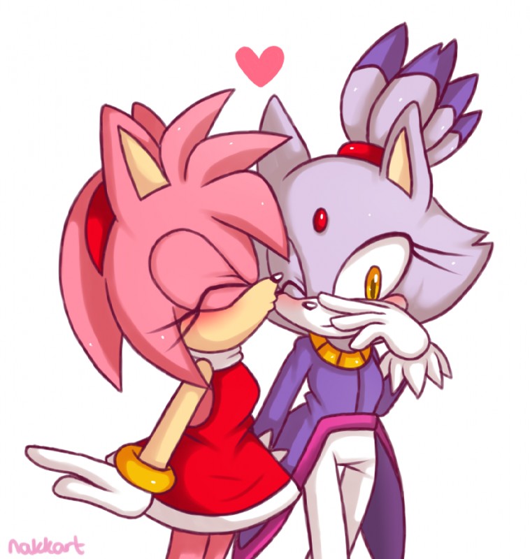 amy rose and blaze the cat (sonic the hedgehog (series) and etc) created by nakko