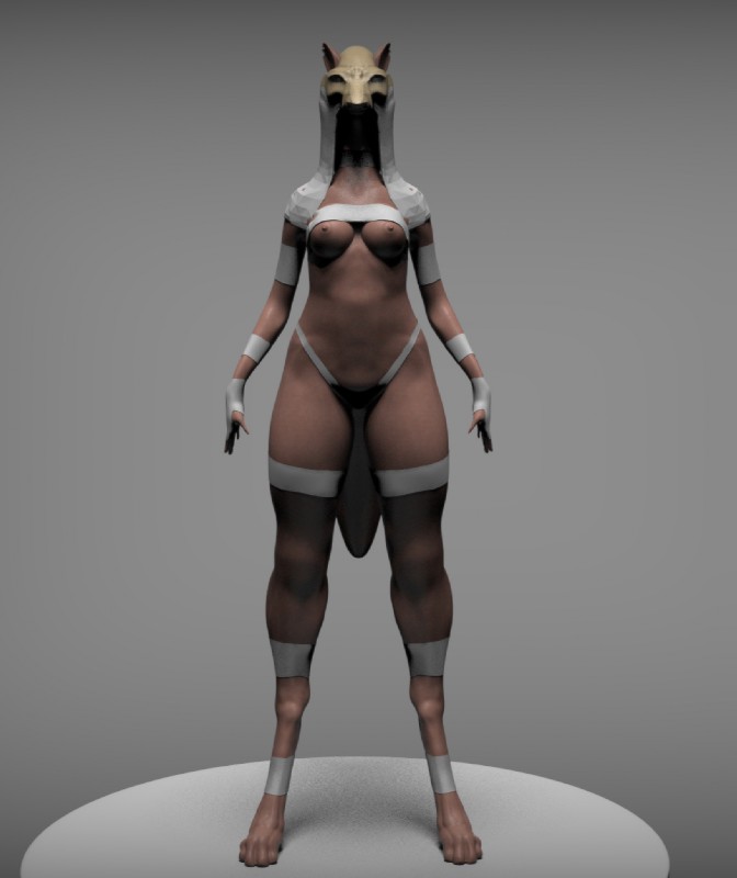 breasts female grey_background sculpt simple_background solo boobart canid canine fox humanoid mammal 3d_(artwork) digital_media_(artwork) hi_res unavailable_at_source unfinished zbrush_(artwork)