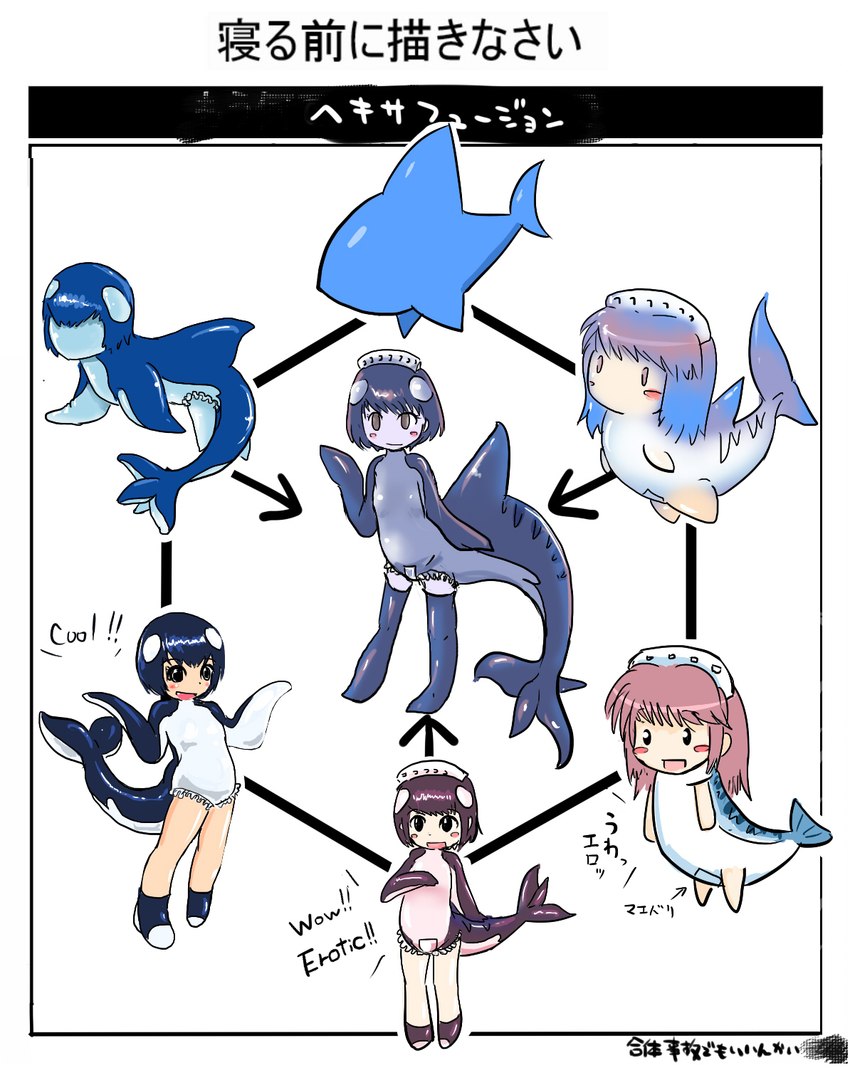 ambiguous_gender clean_diaper clothed clothing diaper featureless_face female feral fusion group hexafusion latex maebari orca_diaper simple_background template text wearing_diaper white_background seirei futaba_channel os-tan 2003_server gabby_(mifmaf) same-man cetacean dolphin fish human latex_creature living_latex mackerel mammal marine monster oceanic_dolphin orca shark toothed_whale 2014 hi_res japanese_text