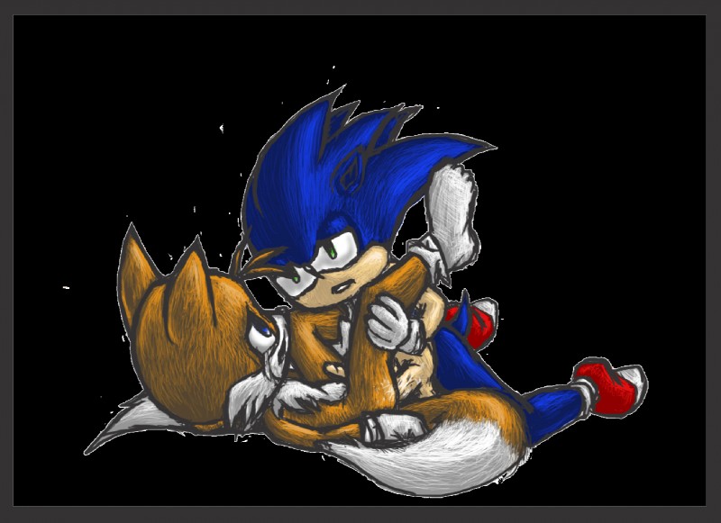 miles prower and sonic the hedgehog (sonic the hedgehog (series) and etc) created by unknown artist