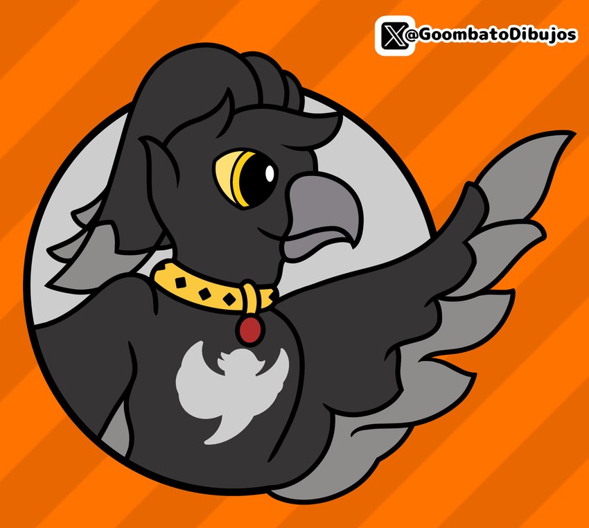 black_body collar feral male simple_background solo goombato_dibujos european_mythology greek_mythology mythology fan_character max_the_fenix avian bird mythological_avian mythological_bird mythological_creature mythological_firebird phoenix absurd_res hi_res