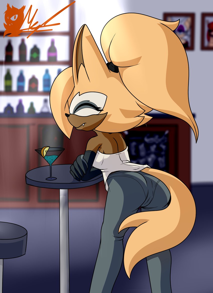 afterdarkmeyk alcohol anthro bar beverage breasts butt cocktail eyes_closed female glass martini side_boob solo underwear_outline meyk idw_publishing sega sonic_the_hedgehog_(comics) sonic_the_hedgehog_(idw) sonic_the_hedgehog_(series) whisper_the_wolf canid canine canis mammal wolf absurd_res hi_res signature