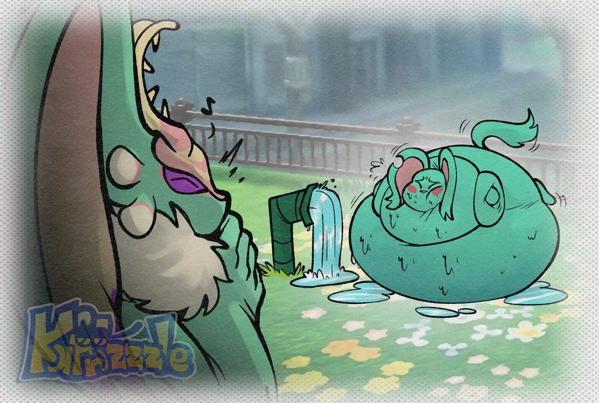 anthro belly big_belly big_ears duo feral huge_belly immobile inflated_belly inflation inflation_fetish laugh laughing_at liquid_inflation lying male motion_lines obese on_front overweight overweight_male screencap screencap_background struggling tail water water_inflation weight_gain kafrizzzle kirby_(series) kirby_and_the_forgotten_land nintendo elfilin fecto_elfilis alien mammal rodent 2022 digital_media_(artwork) hi_res