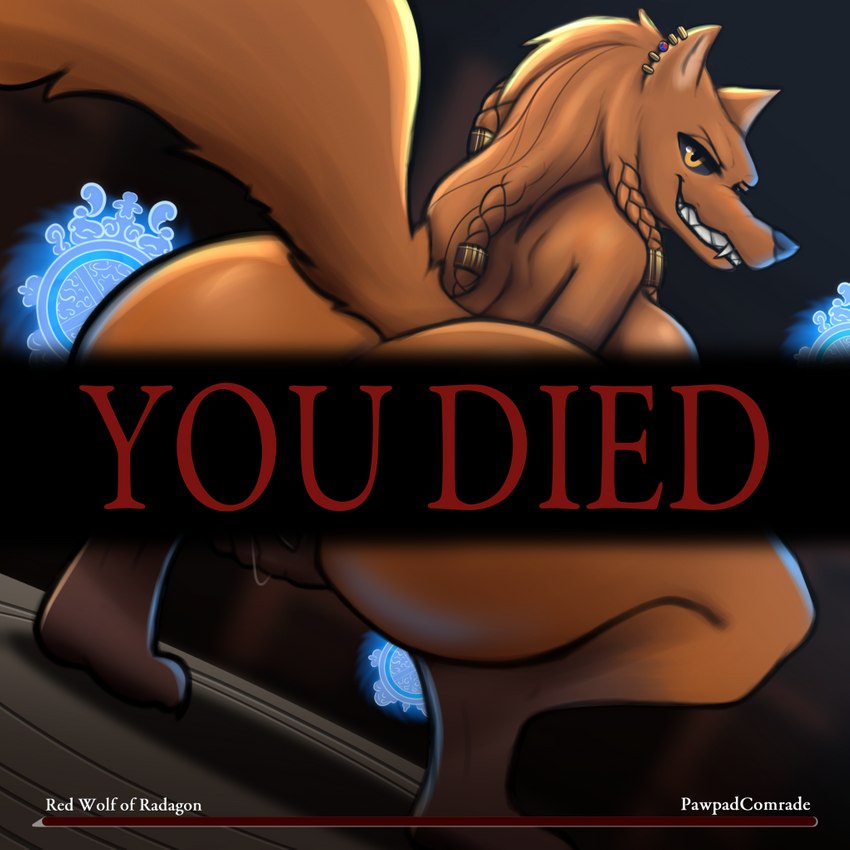 red wolf of radagon (you died (meme) and etc) created by pawpadcomrade