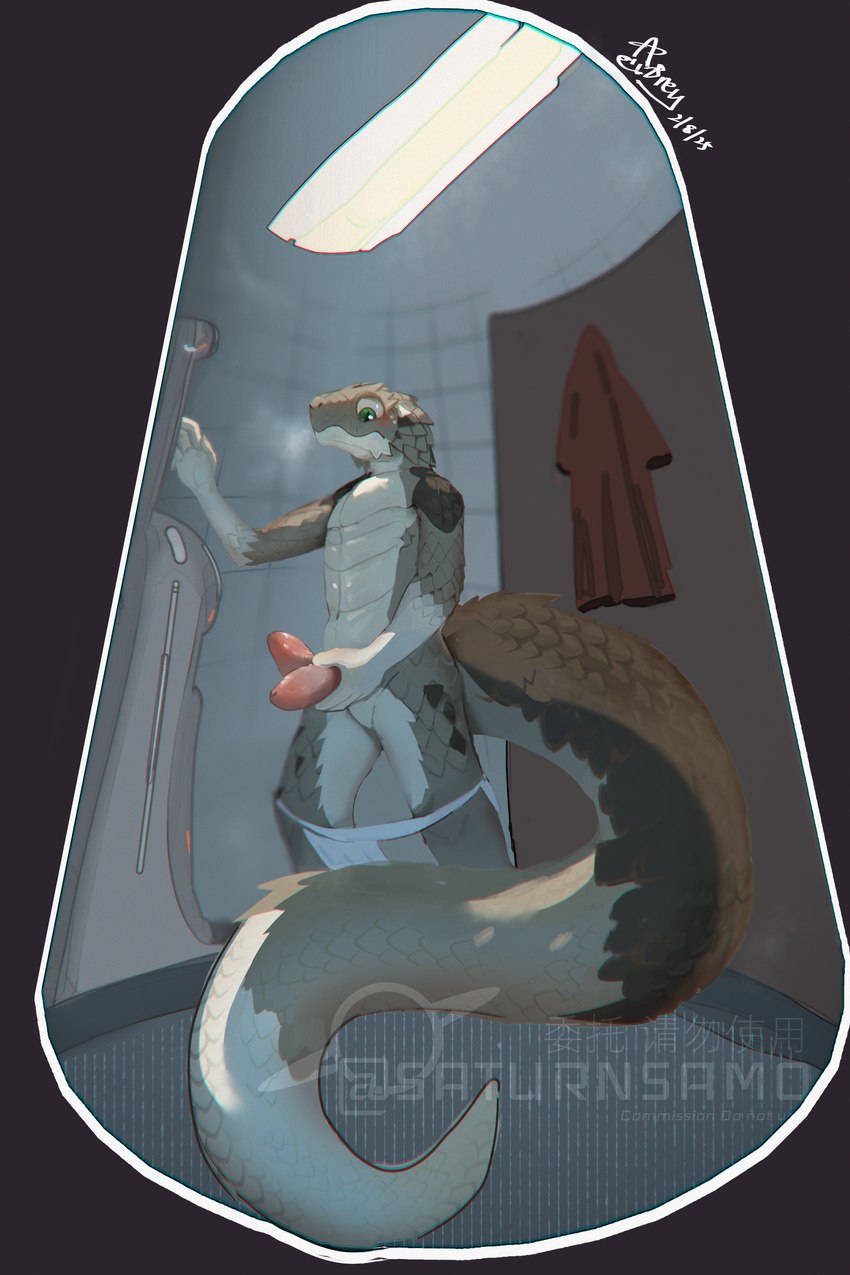 anthro male saturnsamo solo reptile scalie snake absurd_res hi_res