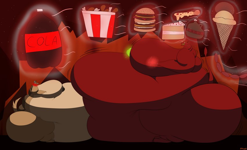 anthro belly big_belly big_butt big_moobs butt duo glowing glowing_nipples male moobs morbidly_obese nipples obese obese_male overweight overweight_male weight_gain andrewthewolf2018 all_dogs_go_to_heaven don_bluth charlie_barkin red_(all_dogs_go_to_heaven) canid canine canis cat_demon domestic_cat domestic_dog felid feline felis german_shepherd herding_dog mammal pastoral_dog absurd_res hi_res