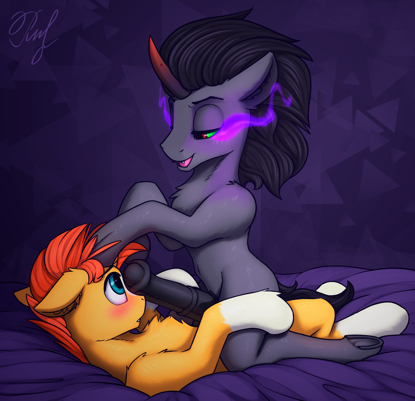 king sombra and sunburst (friendship is magic and etc) created by phenyanyanya