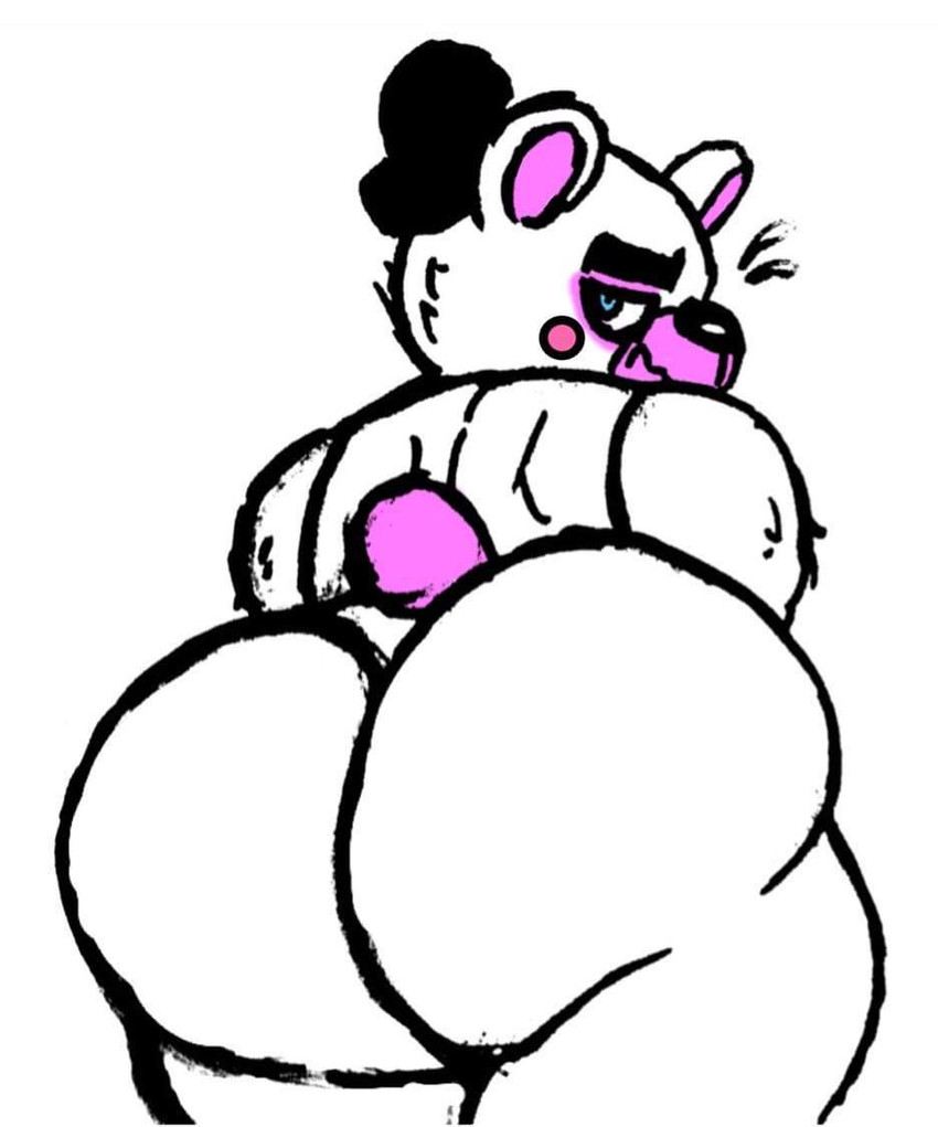 anthro big_butt butt butt_focus looking_at_viewer looking_back machine male nervous solo chester188 filthyopossum five_nights_at_freddy's scottgames sister_location funtime_freddy_(fnafsl) animatronic bear mammal robot