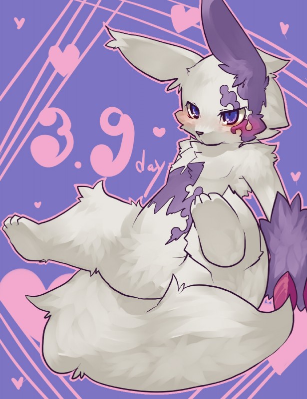 ambiguous_gender feral fur markings purple_markings solo tail text white_body white_fur kosian nintendo pokemon pokemon-specific_day zangoose_day generation_3_pokemon mammal pokemon_(species) zangoose english_text hi_res