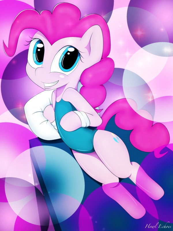 anthro arm_warmers armwear blue_eyes clothing cutie_mark female fur hair hooves leotard looking_at_viewer pink_body pink_fur pink_hair smile solo howl_echoes friendship_is_magic hasbro my_little_pony pinkie_pie_(mlp) earth_pony equid equine horse mammal pony 3:4 absurd_res digital_media_(artwork) hi_res