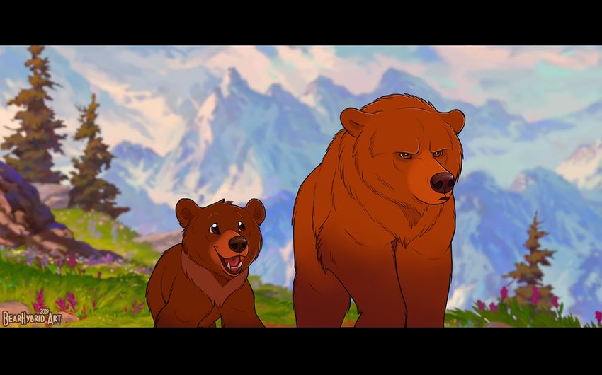 kenai and koda (brother bear and etc) created by bearhybrid