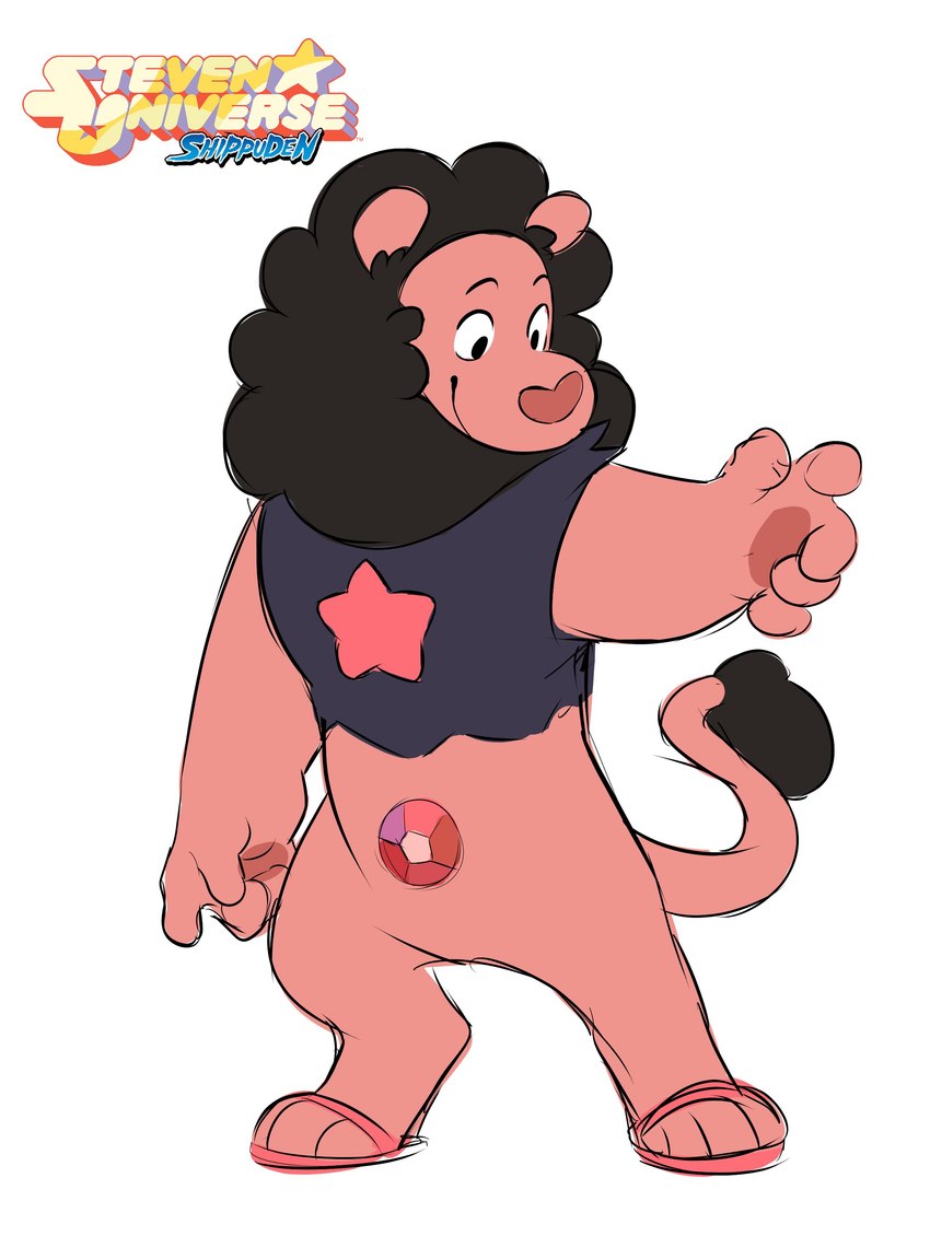 anthro bottomless clothed clothing male solo komoroshi_(artist) cartoon_network steven_universe stion diamond_(gem_species) felid gem_(species) hybrid lion mammal pantherine absurd_res hi_res