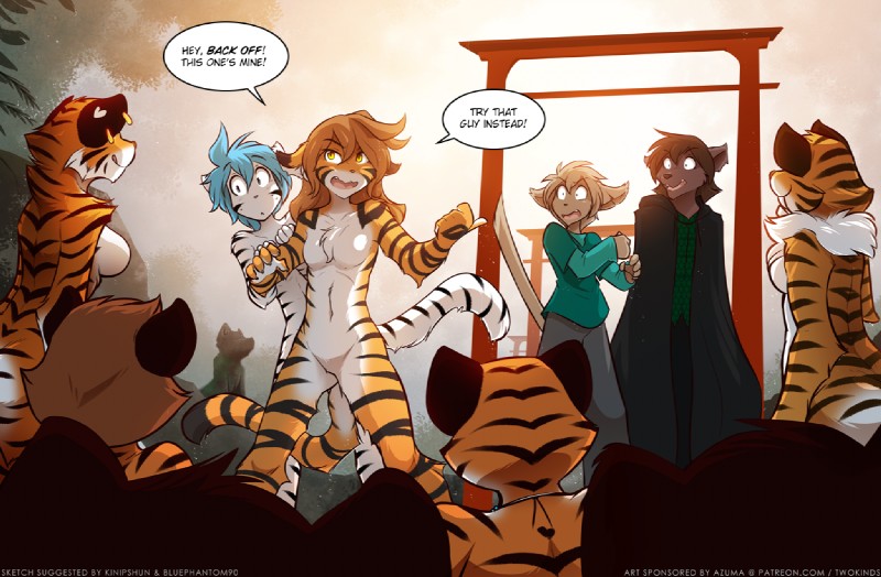 flora, keith keiser, natani, and tiger trace (twokinds) created by tom fischbach