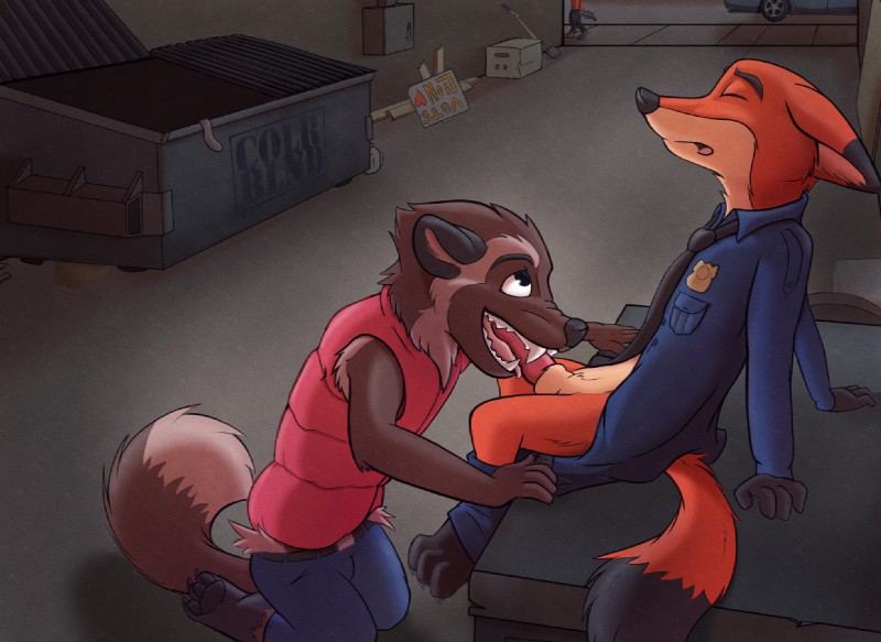 fan character, nick wilde, and virgil (zootopia and etc) created by colrblnd and duzt
