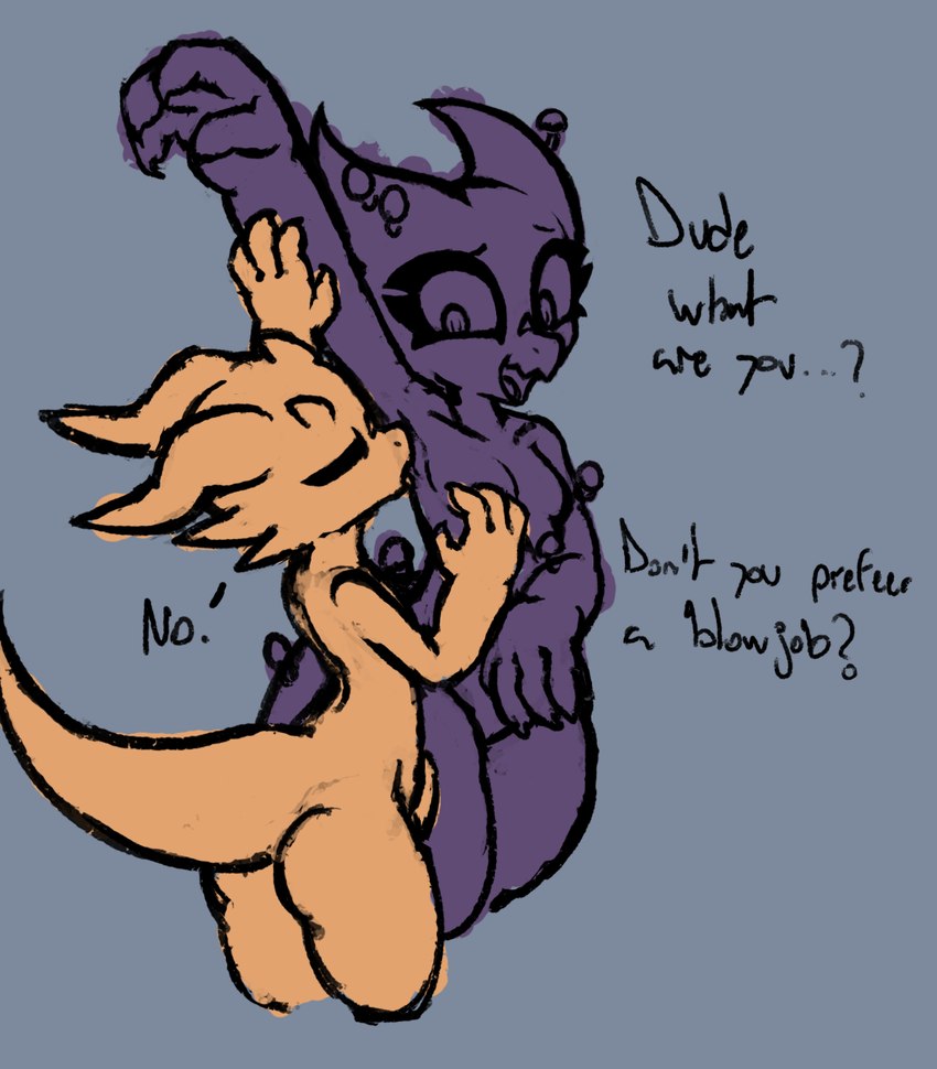 anthro armpit_fetish armpit_lick armpit_play duo female licking male male/female tongue tongue_out purplealacran blackberry_(purplealacran) perec kobold scalie 2021 hi_res