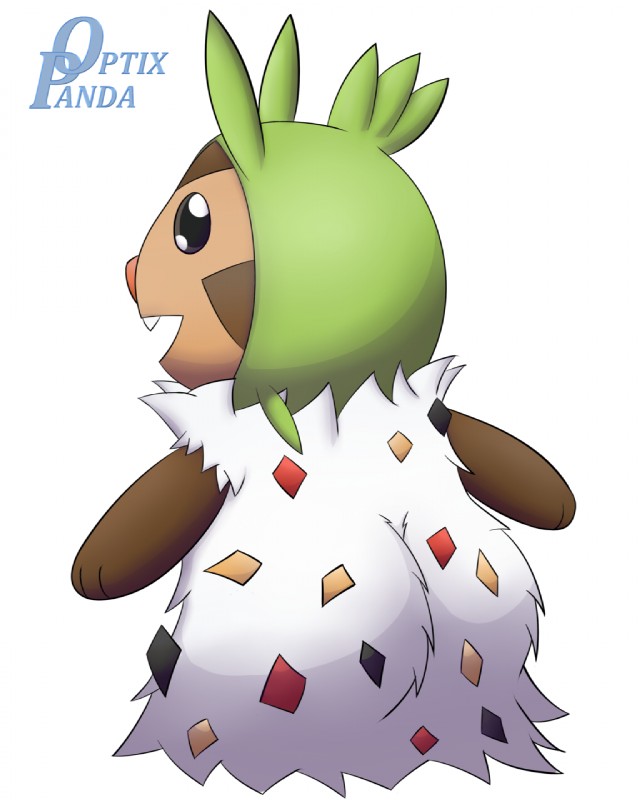 ambiguous_gender butt feral fusion simple_background solo white_background optixpanda fakemon nintendo pokemon chespa chespin generation_6_pokemon hybrid pokemon_(species) spewpa 4:5 hi_res