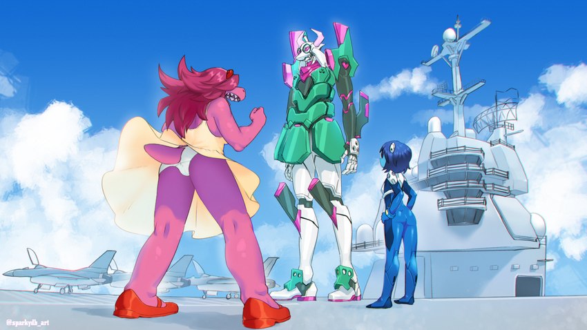 aircraft anthro battleship clothed clothing cloud dress female group hair humor machine male mecha outside panties panty_shot parody purple_body purple_hair ship sky trio tsundere underwear upskirt vehicle warship watercraft white_clothing white_panties white_underwear sparkydb deltarune kris_where_are_we neon_genesis_evangelion undertale_(series) kris_(deltarune) ralsei susie_(deltarune) bovid caprine dinosaur goat human hybrid mammal prehistoric_species reptile scalie 16:9 2021 4k absurd_res hi_res meme signature widescreen