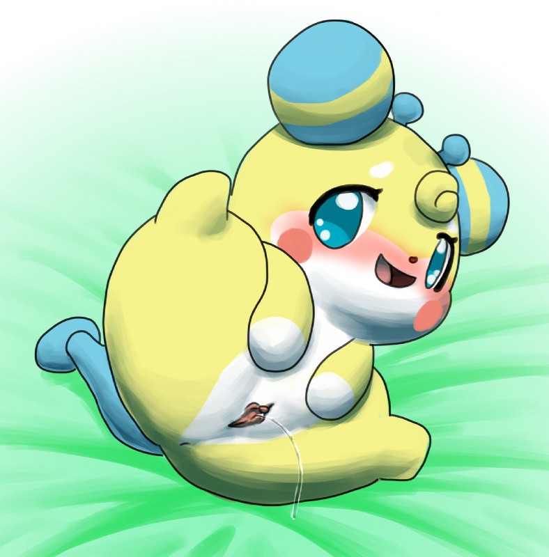 anthro anus blue_eyes blush bodily_fluids clitoris female fur genitals looking_at_viewer lying on_back open_mouth presenting presenting_pussy pussy semi-anthro solo spread_legs spreading yellow_body yellow_fur kyuubi360 himitsu_no_cocotama hirake!_cocotama ojou_(cocotama) cocotama mammal hi_res