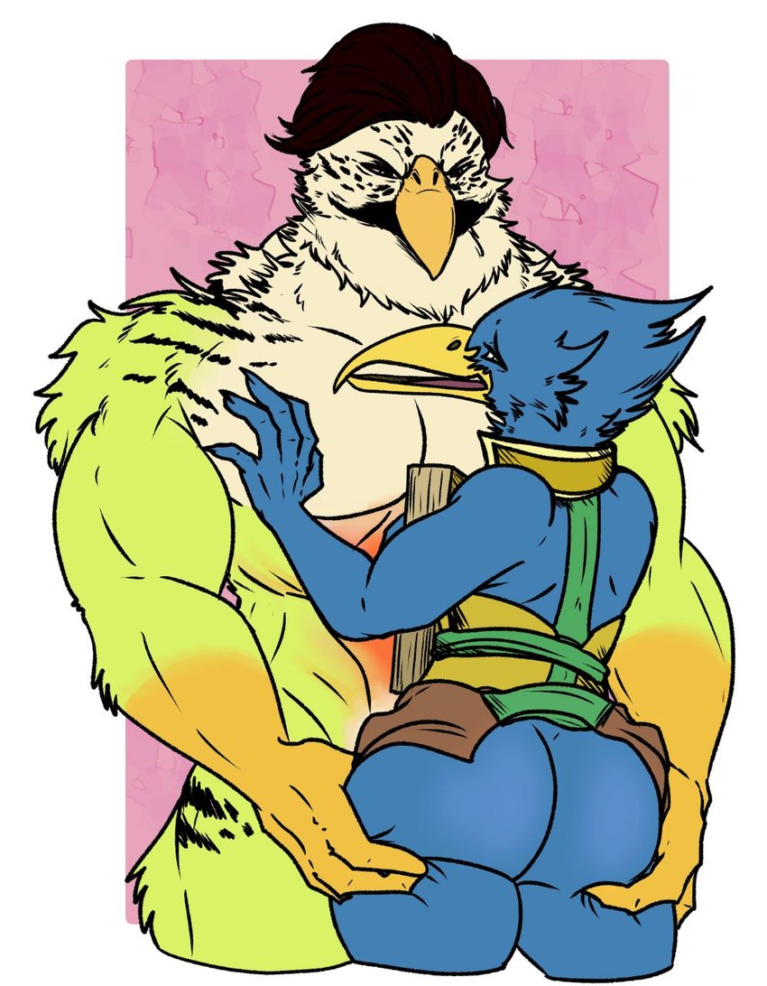 anthro beak biceps blue_body blue_feathers book bottomless butt butt_grab butt_squish clothed clothing dominant dominant_male duo feathers hand_on_butt hand_on_pecs male male/male muscular muscular_anthro muscular_male partially_clothed pecs size_difference squish submissive submissive_male tongue topwear wide_hips bombayeen_(artist) egyptian_mythology middle_eastern_mythology mythology smite ksavio_(glitch308) thoth thoth_(smite) avian bird deity ibis parrot pelecaniform threskiornithid hi_res