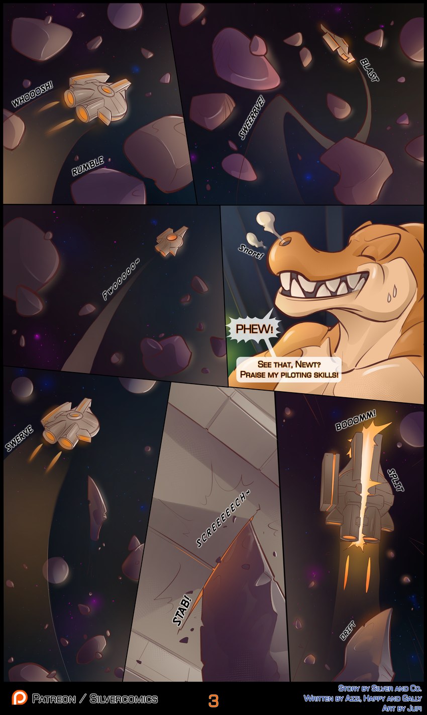 azzilan, newt, and silver soul (silver soul (comic)) created by azhash