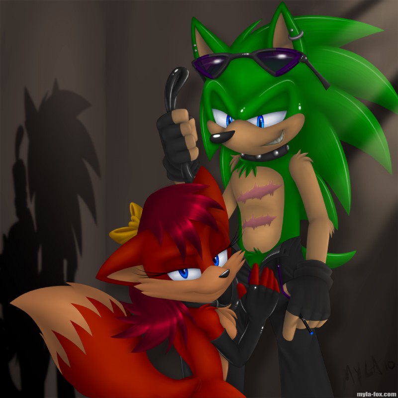 fiona fox and scourge the hedgehog (sonic the hedgehog (archie) and etc) created by mylafox