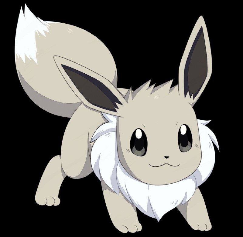 ambiguous_gender black_nose feral fur grey_body grey_eyes grey_fur neck_tuft simple_background solo transparent_background tuft white_body white_fur achromatic nintendo pokemon eevee generation_1_pokemon mammal pokemon_(species) shiny_pokemon 2018 alpha_channel monochrome