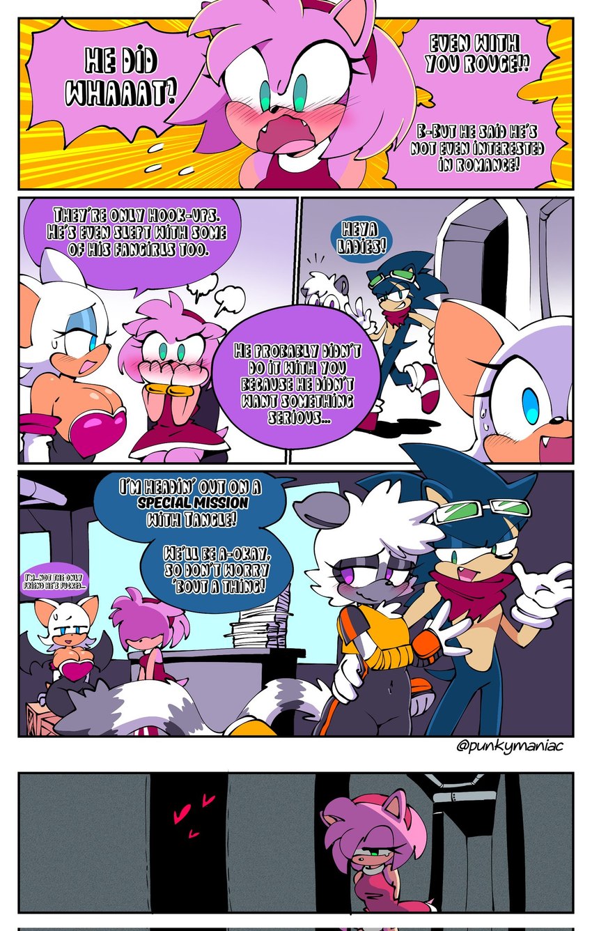 anthro black_border border comic_panel dialogue female fur group hair male pink_ears pink_face pink_hair pink_head pink_quills simple_background speech_bubble tan_inner_ear text white_background white_body white_ears white_face white_fur white_hair white_head quavernsfw idw_publishing sega sonic_the_hedgehog_(comics) sonic_the_hedgehog_(idw) sonic_the_hedgehog_(series) amy_rose rouge_the_bat sonic_the_hedgehog tangle_the_lemur bat eulipotyphlan hedgehog lemur mammal primate strepsirrhine 2024 artist_name colored comic english_text hi_res signature